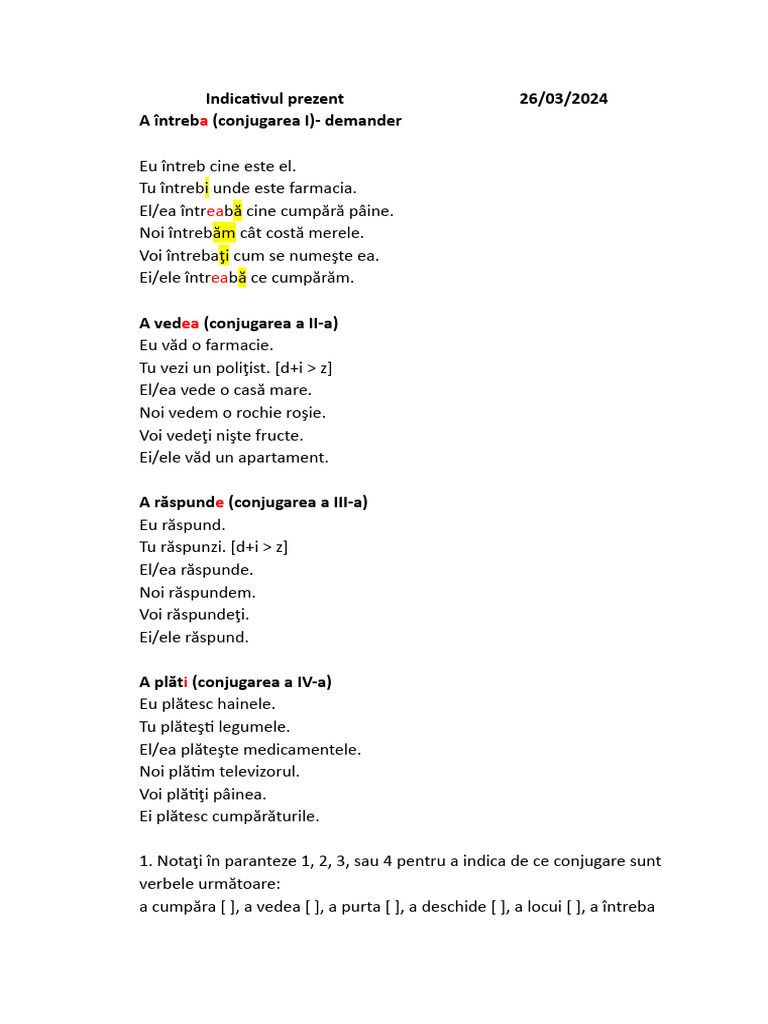 Verbul | PDF
