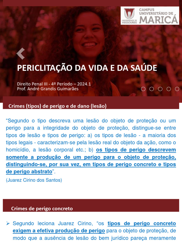 Crimes de Perigo - Periclitação Da Vida e Da Saúde | PDF | Crimes ...