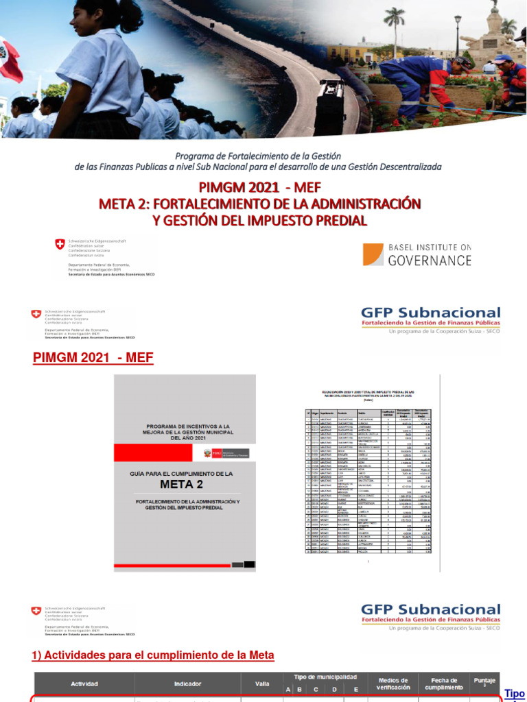 002 - 4 Presentacion Meta 2 MEF 2021 1 | PDF | Finanzas y dinero