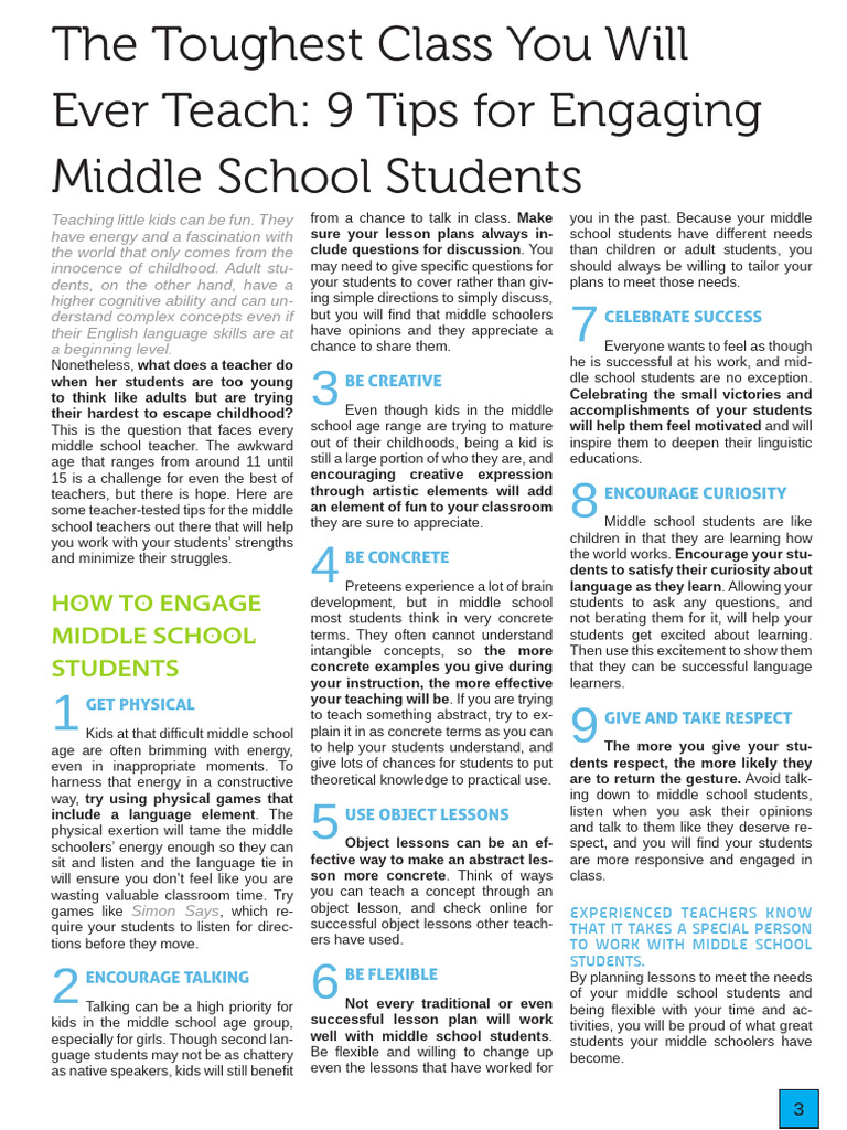 Engage_Ss_and_Why_literature | PDF | Experience | Teachers