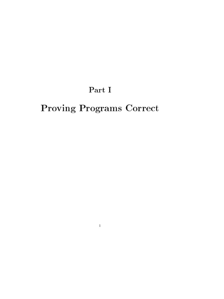 Proving Programs Correct | PDF | Axiom | Formalism (Deductive)