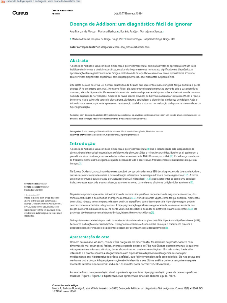 Doença de Addison.en.Pt | Download grátis PDF | Remédio ...