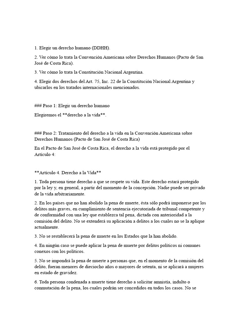 Derecho A La Vida | PDF | Pena capital | Convenio europeo de derechos