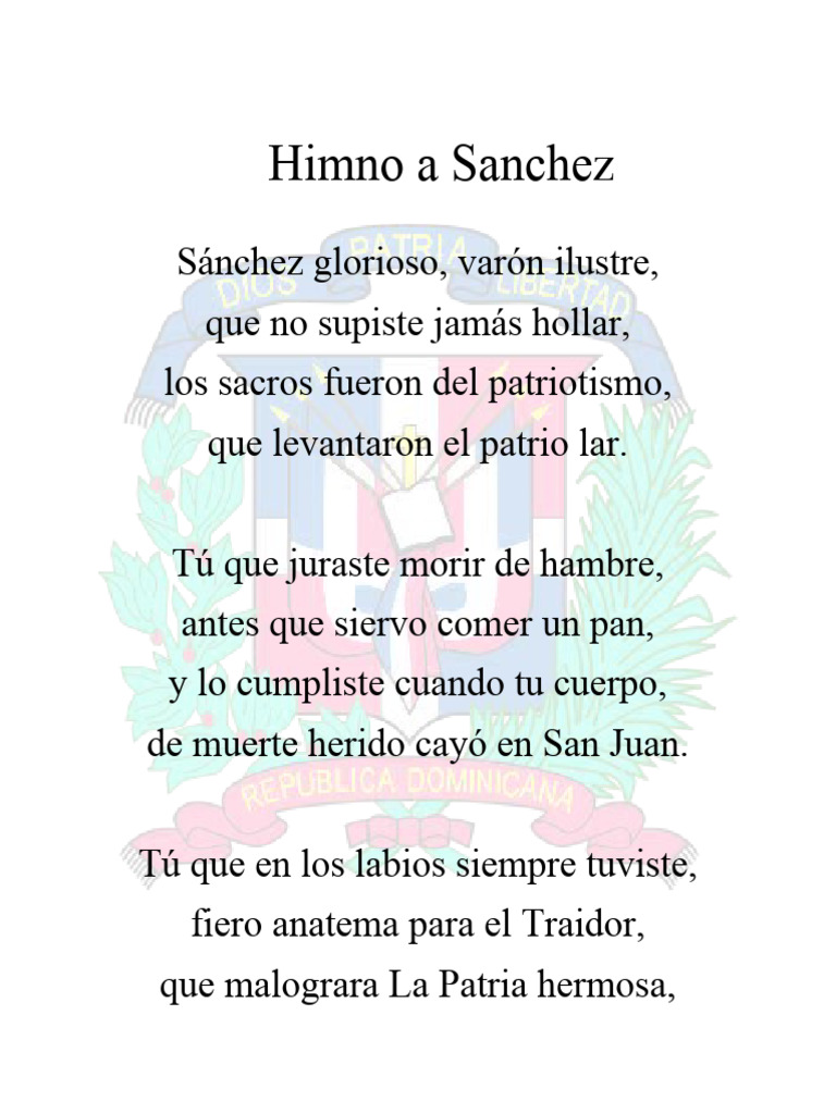 Himno a Francisco del Rosario Sánchez | PDF | Religión y espiritualidad