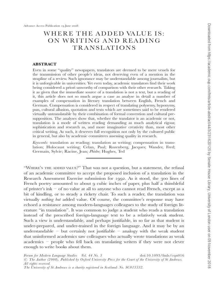 Understanding Compensation in Translation | PDF | Translations