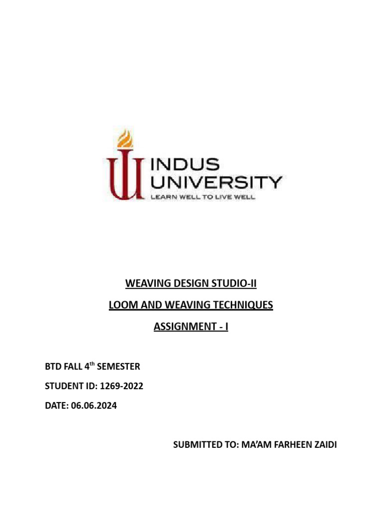 Loom And Weaving Techniques Pdf Loom Weaving