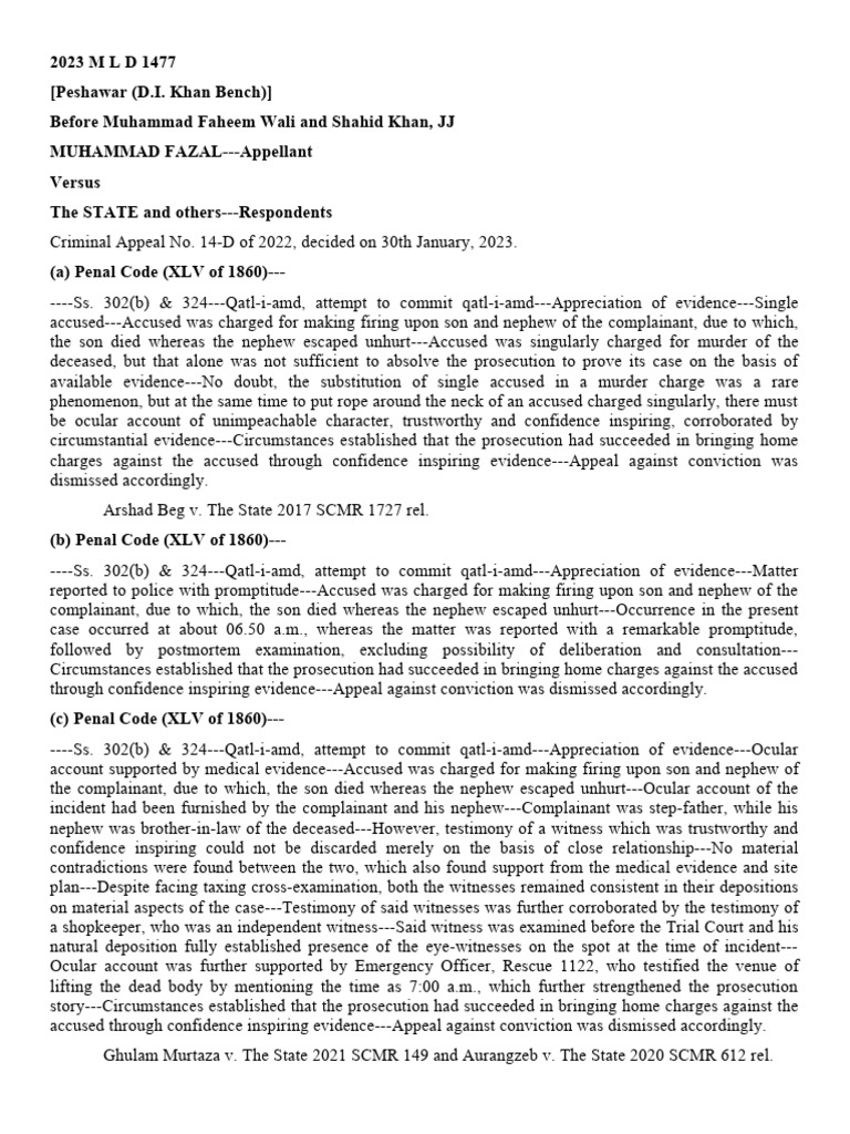 2023 Criminal Appeal Decision Summary | PDF | Witness | Prosecutor