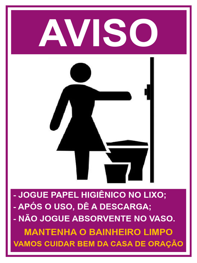 Placa Banheiro Feminino | PDF | Bem-estar