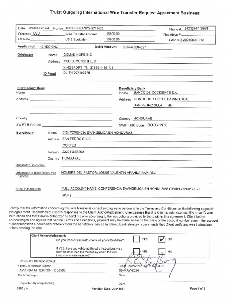 Wire Transfer | PDF