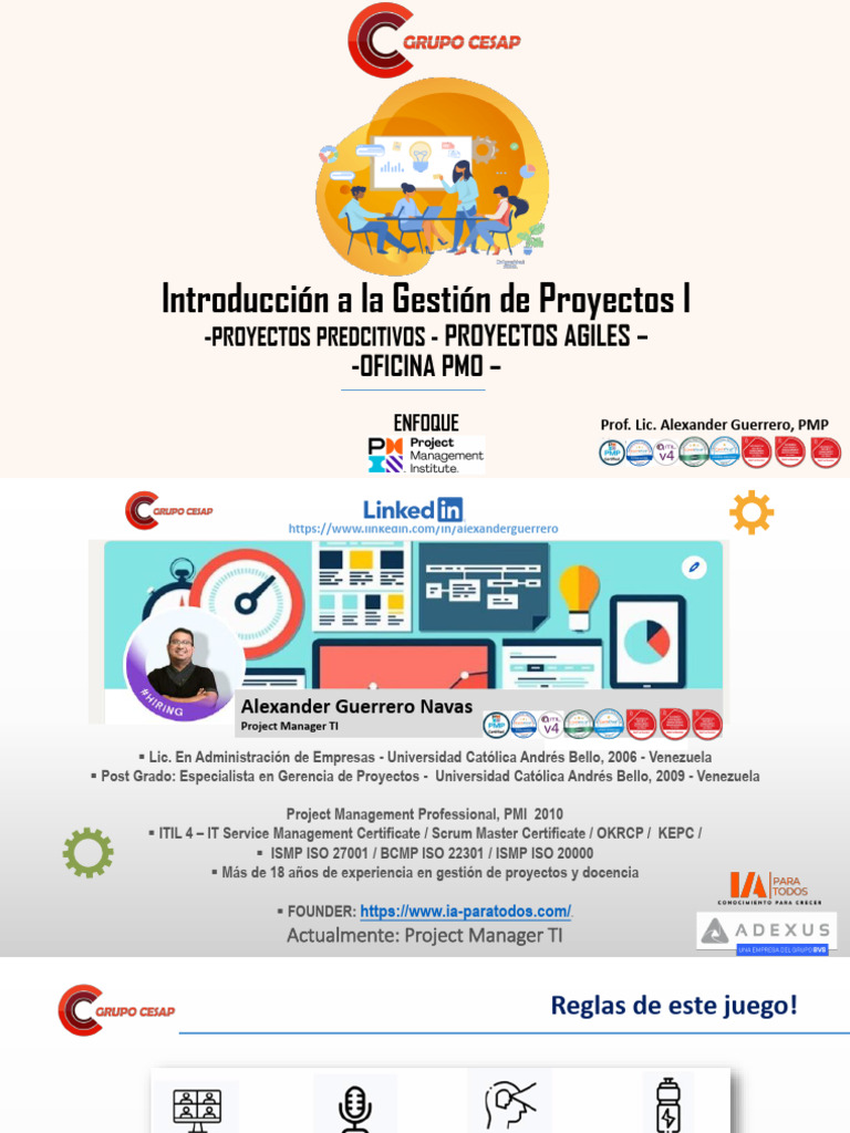 1 Introduccion A La Gestion de Proyectos PMI 240923 | PDF ...