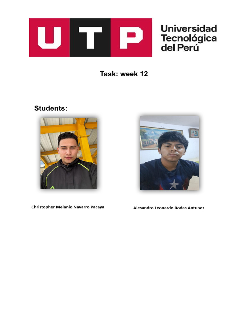 Modelo Del Task 12 Semana 12 Escrito | PDF