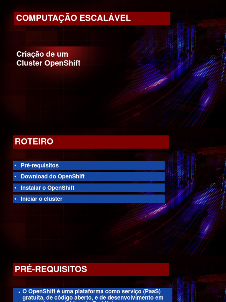 Guia de Instalação do OpenShift Cluster | PDF | Plataforma como serviço ...