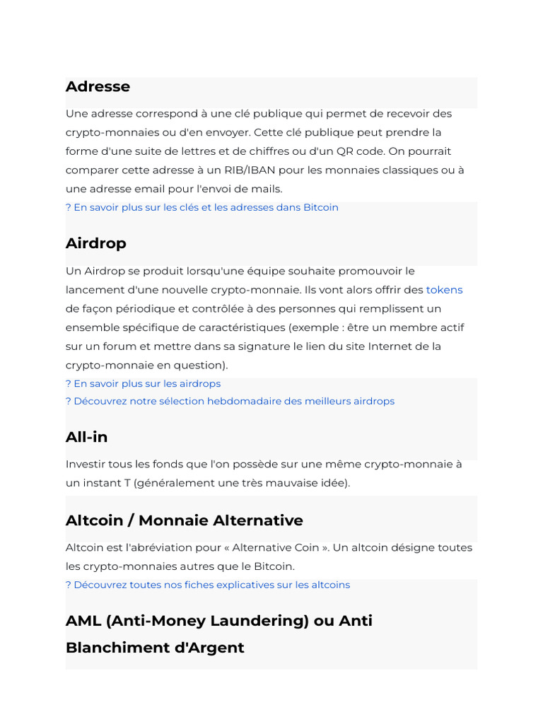 Lexique Crypto pour Débutants | PDF | Crytomonnaies | Bitcoin