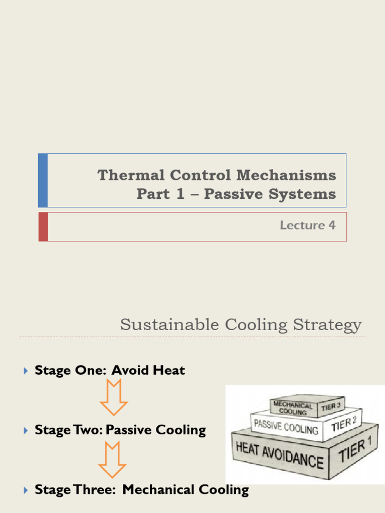 Lecture 4 - Passive Cooling & Heating | PDF | Air Conditioning | Heat