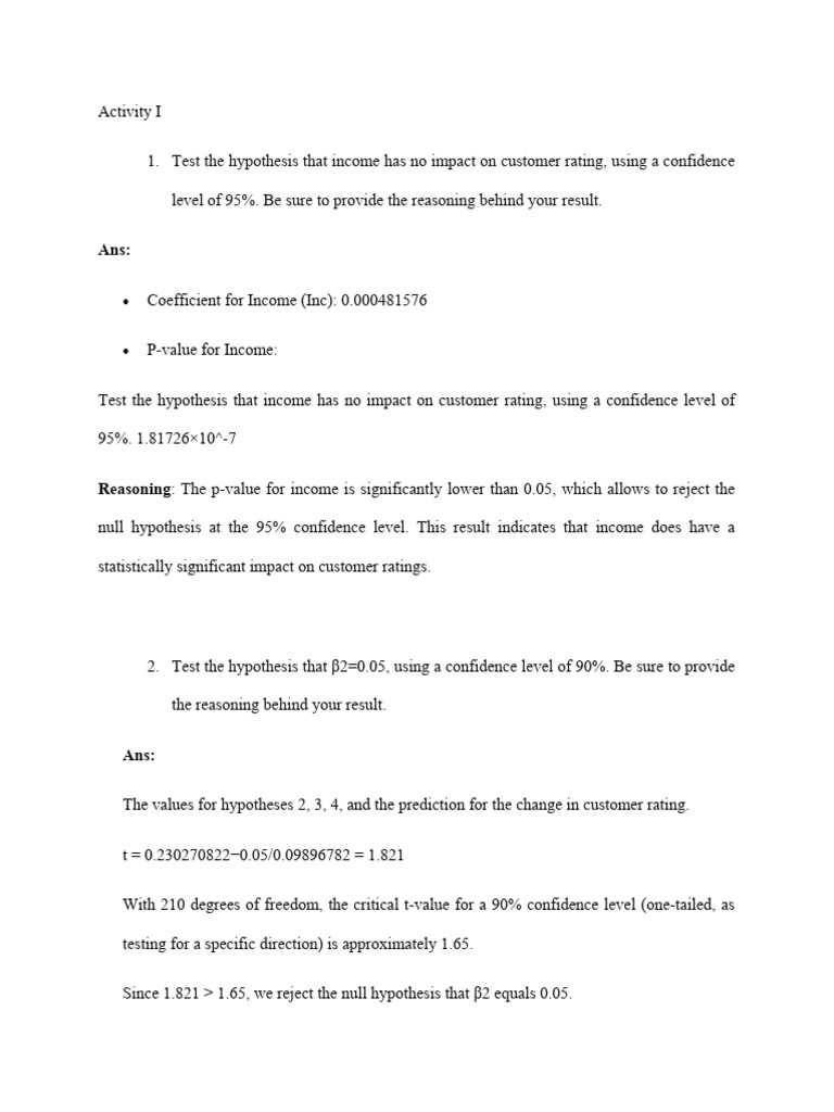Week 4 Activity II 6.1.2024 | PDF | P Value | Statistical Hypothesis ...