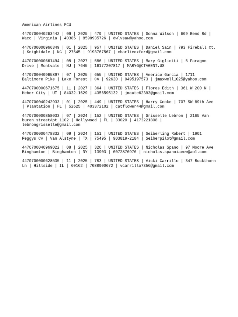 American Airlines FCU | PDF