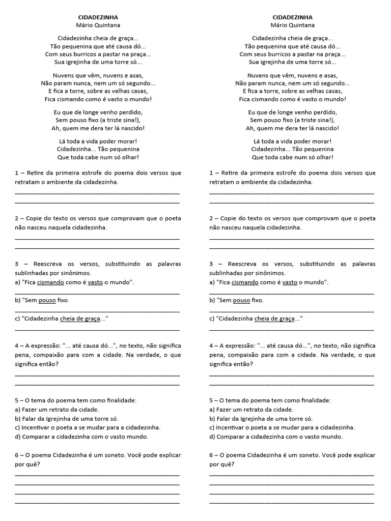 Análise do Poema 