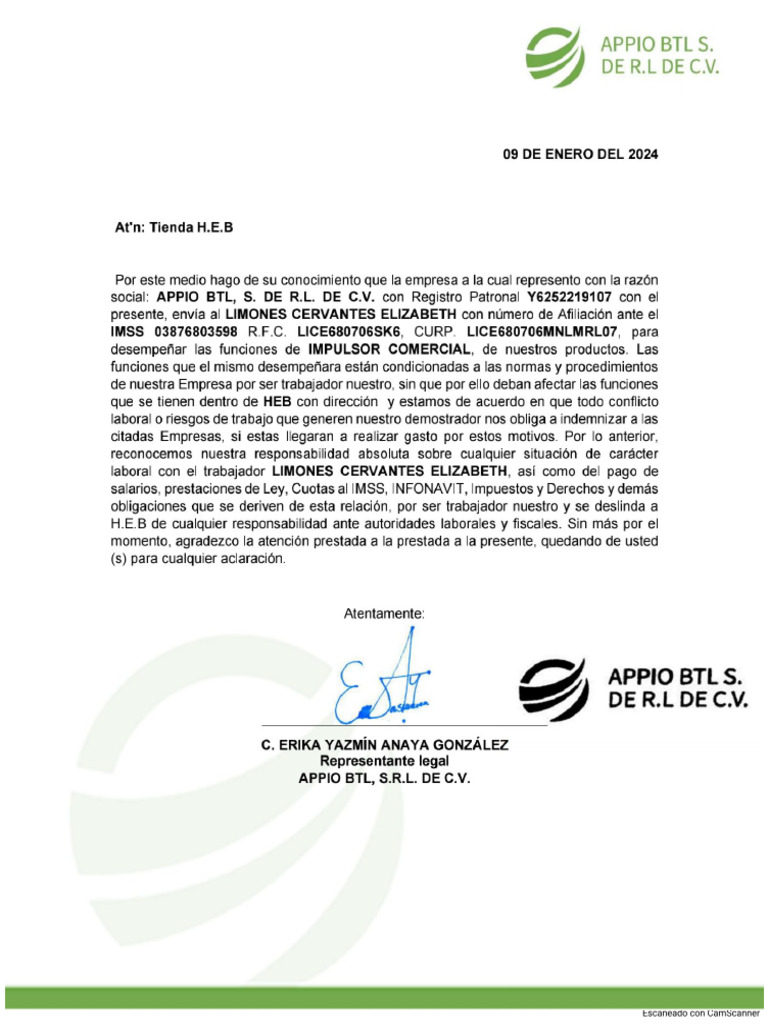 CARTAS HEB MTY (1) - 6 Elizabeth | PDF