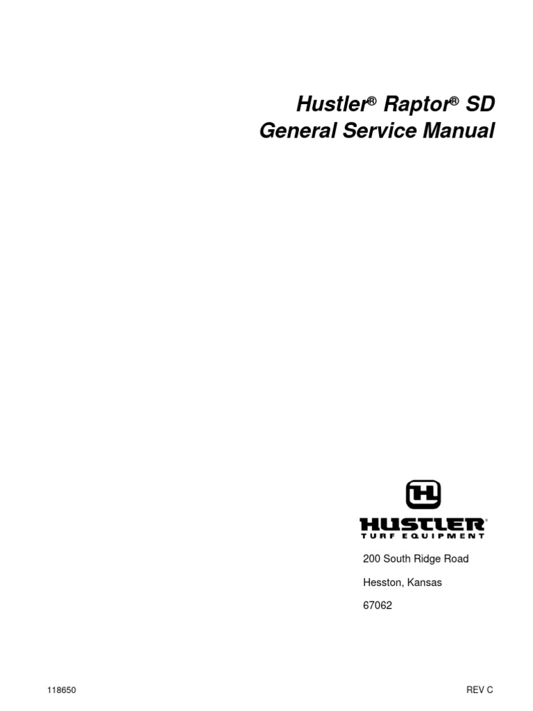 Hustler Raptor SD Manual | Download Free PDF | Exhaust Gas | Belt