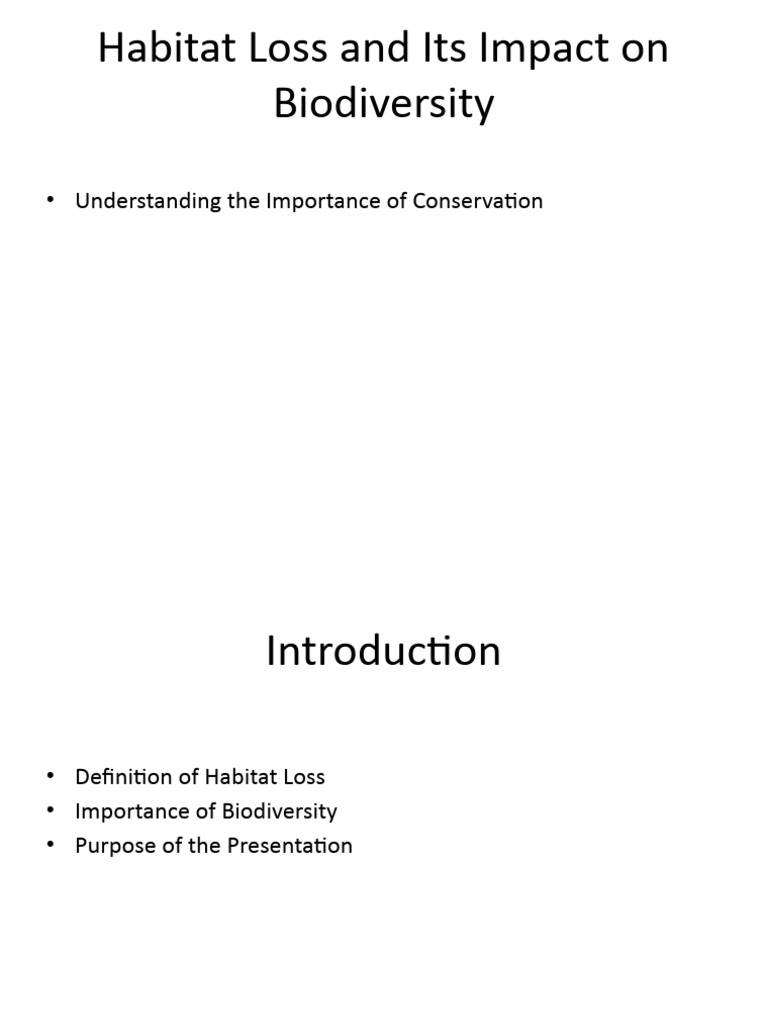 Habitat Loss and Biodiversity | PDF | Science & Mathematics