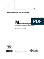 Microfinanzas e Instituciones Micro Financier As en Colombia