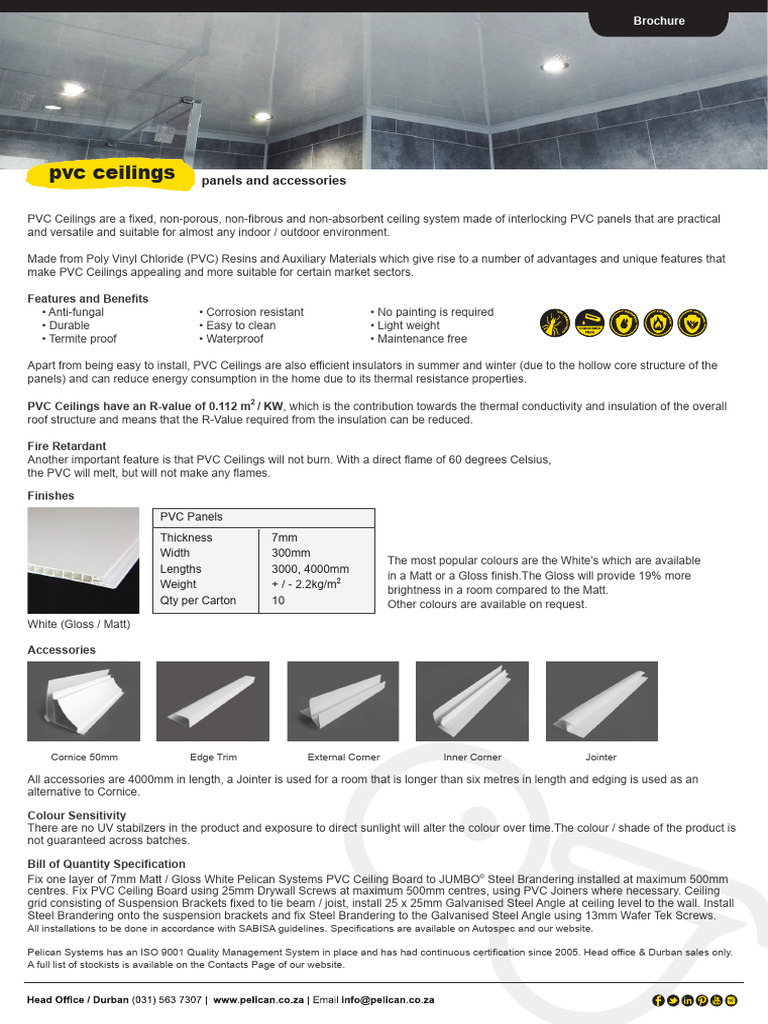 Brochure PVC Ceiling Web | PDF | Polyvinyl Chloride | Building Insulation