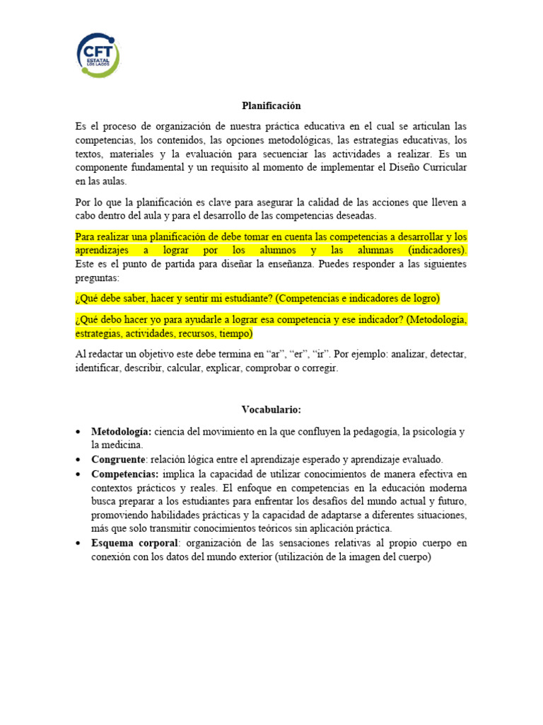 Planificación Educativa Efectiva | PDF | Cognición | Aprendizaje