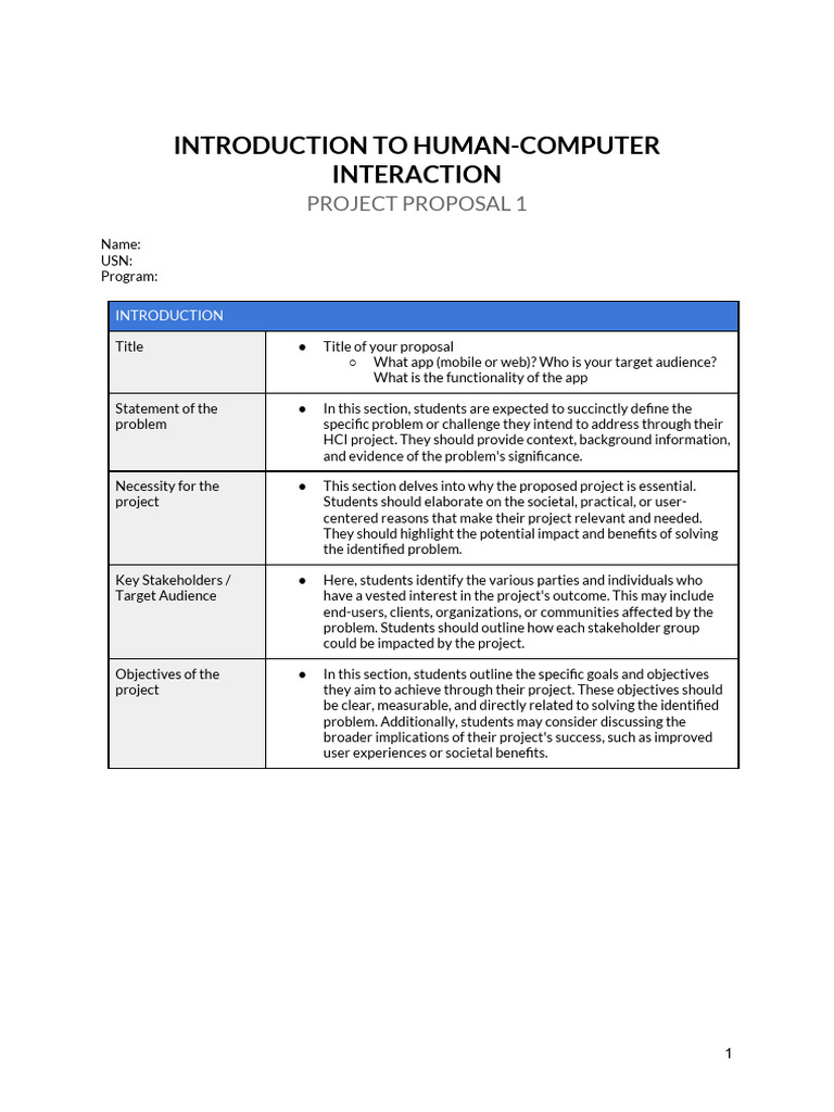 Topic Proposal Template PDF