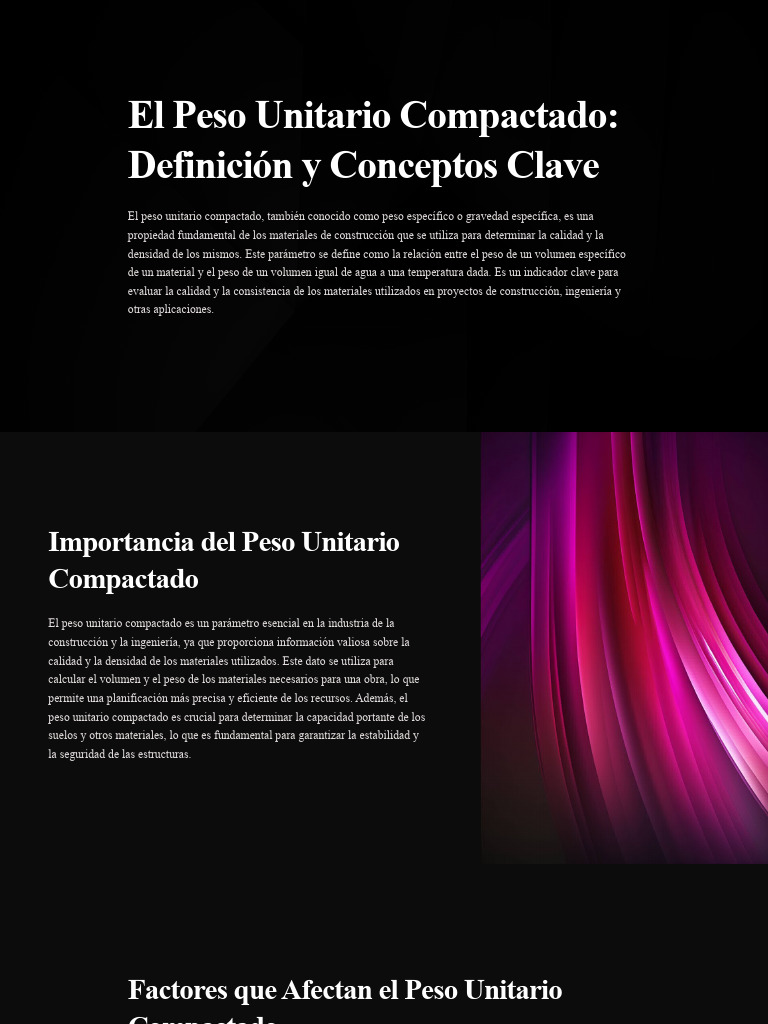 Peso Unitario Compactado: Definición y Uso | PDF | Peso