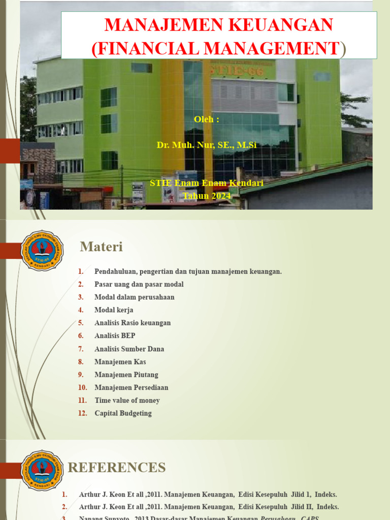 Pertemuan 1. Konsep Dasar Manajemen Keuangan | PDF