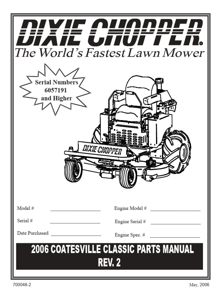 2006 Coatesville Classic Parts Manual Download Free PDF Nut