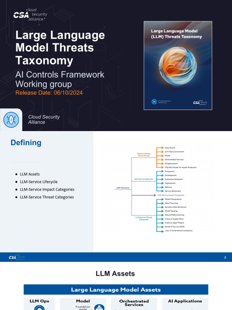 Large Language Model Threats Taxonomy 20240610 | PDF | Cloud Computing ...