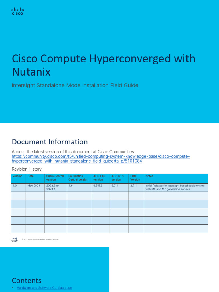 CCH With Nutanix Intersight Standalone Installation | PDF | Network ...