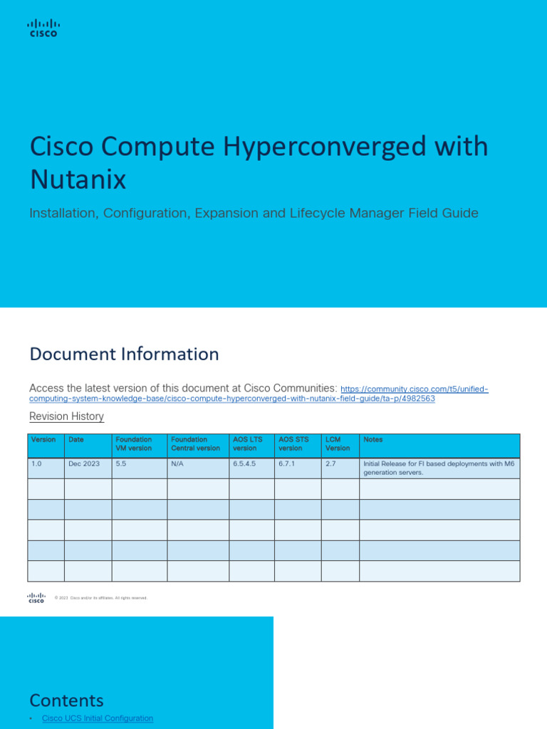 Nutanix Installation and Configuration Guide | PDF | Ip Address ...