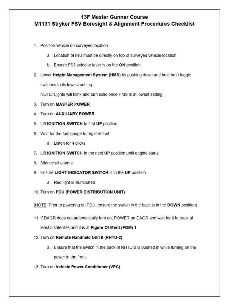Stryker FS3 Boresight and Alignment 2020 | PDF | Firearm Components