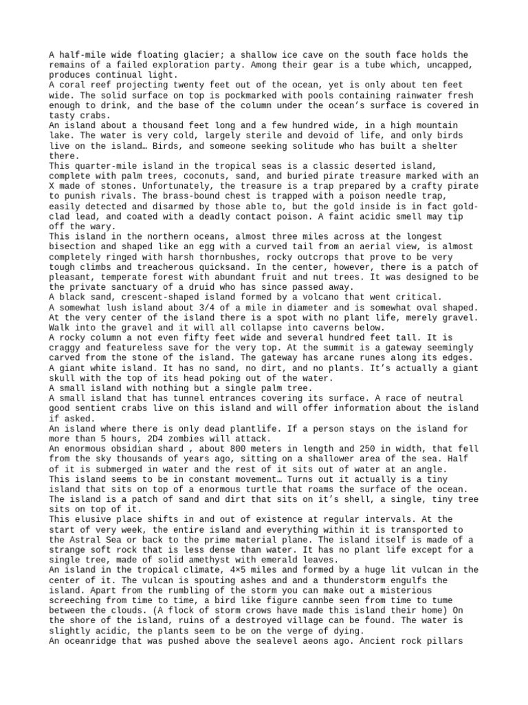 100 Strange Islands Pdf Sea Trees