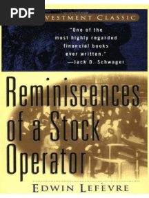 Reminiscences of A Stock Operator - Edwin Lefevre