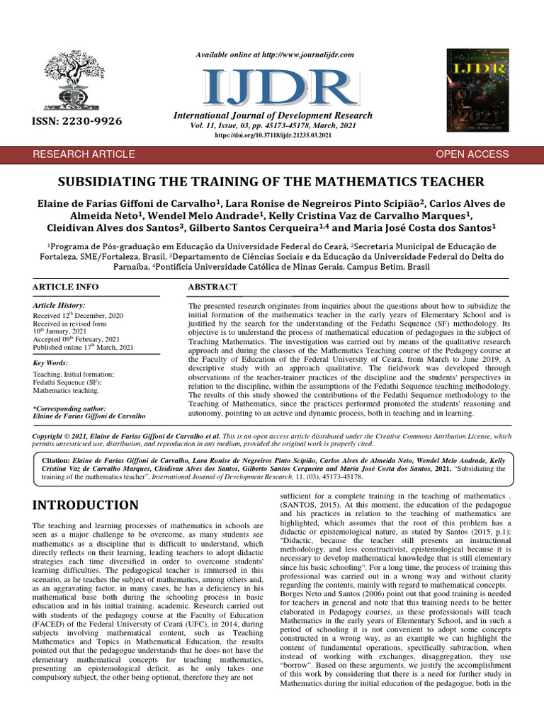 Subsidiation The Training of The Mathematics Teacher | PDF | Pedagogy ...