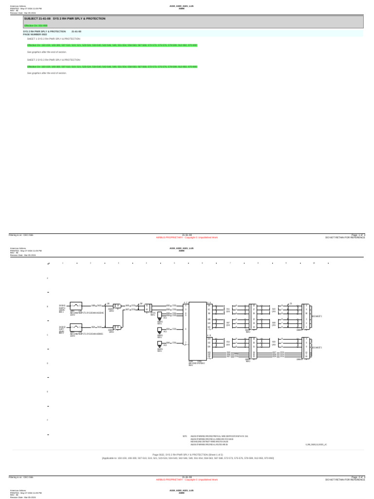 A319 - A320 - A321 - Lus - (Awm) (21-61-08 - Sys 2 RH PWR Sply ...