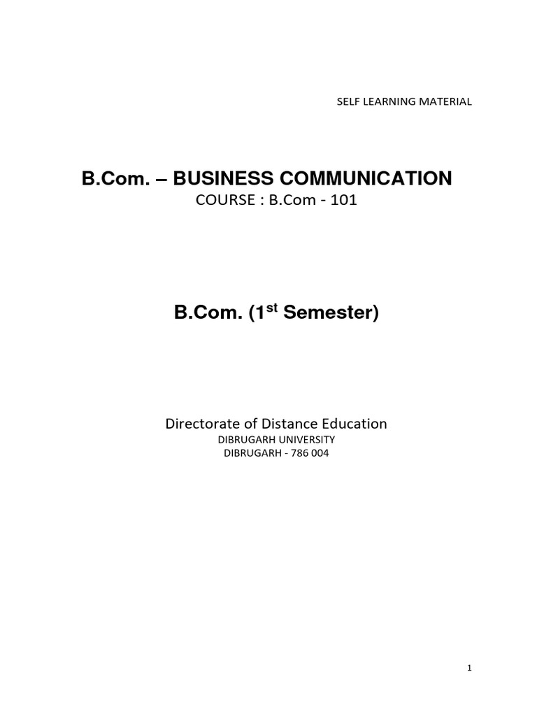 Business Communication Essentials Guide | PDF | Communication | Cognition