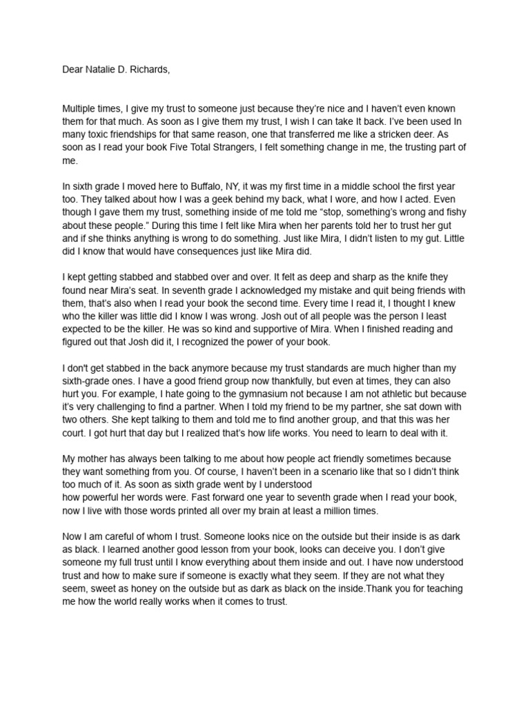Letter To Author | PDF | Wellness