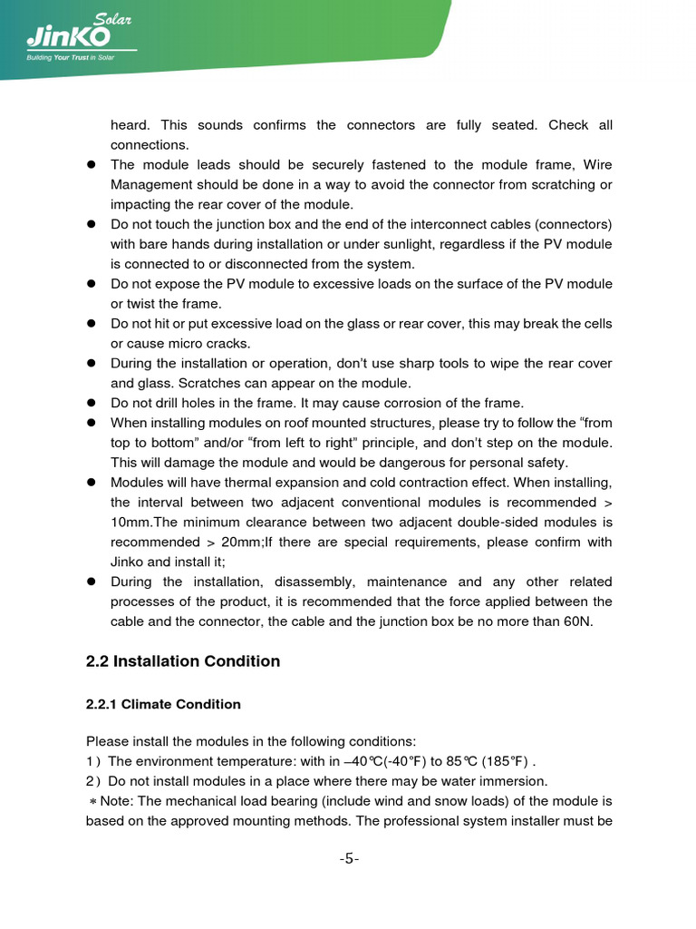 Solar PV Module Installation Guide | PDF | Solar Panel | Photovoltaic ...