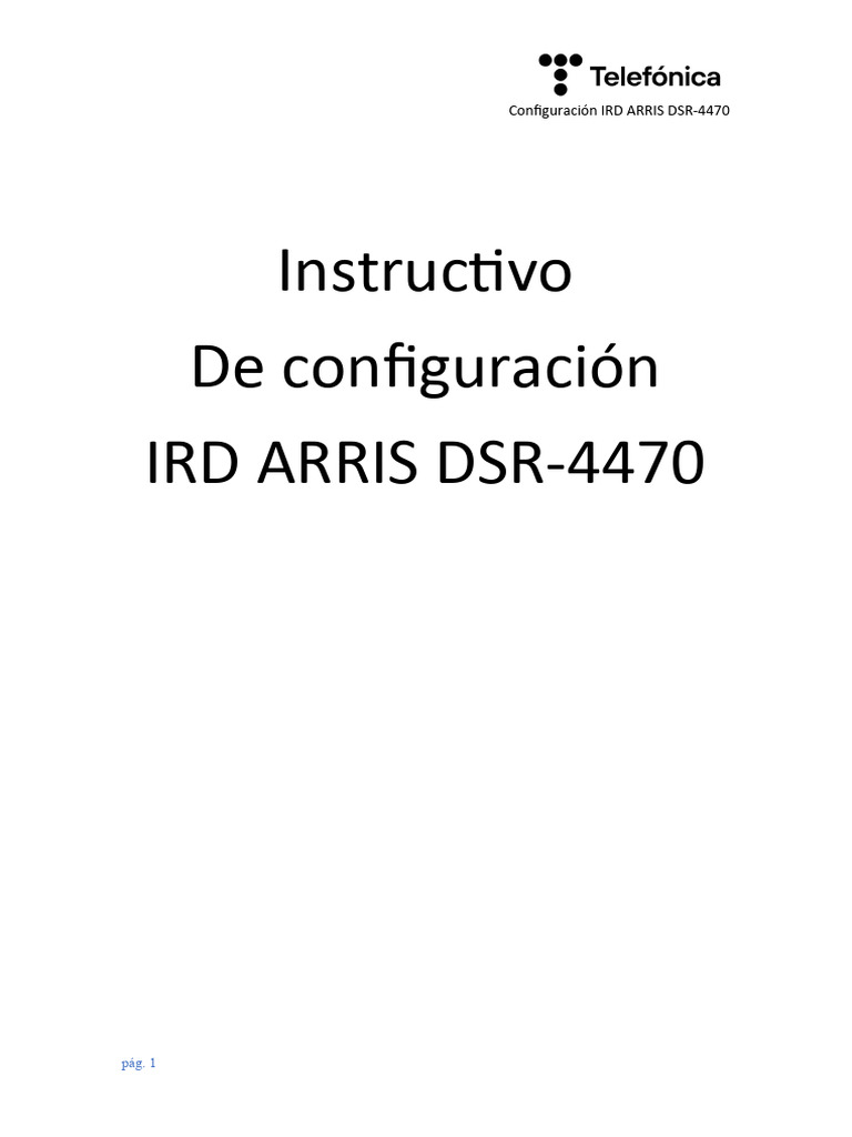 Guía de Configuración IRD DSR-4470 | PDF | Arquitectura de internet ...