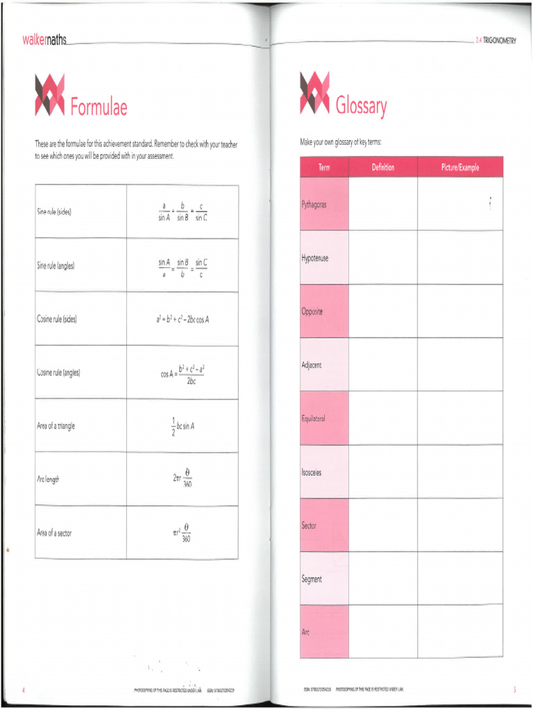 Trigonometry Workbook Walkermaths | PDF