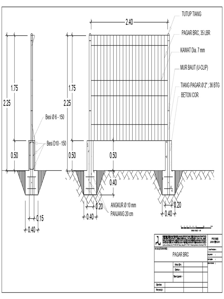 Material List for BRC Fencing Setup | PDF