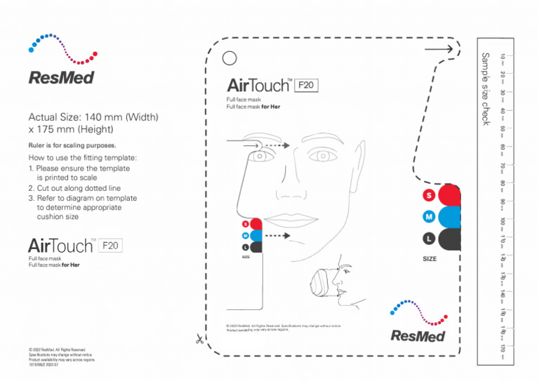 ResMed F40 Fitting Template Guide | PDF