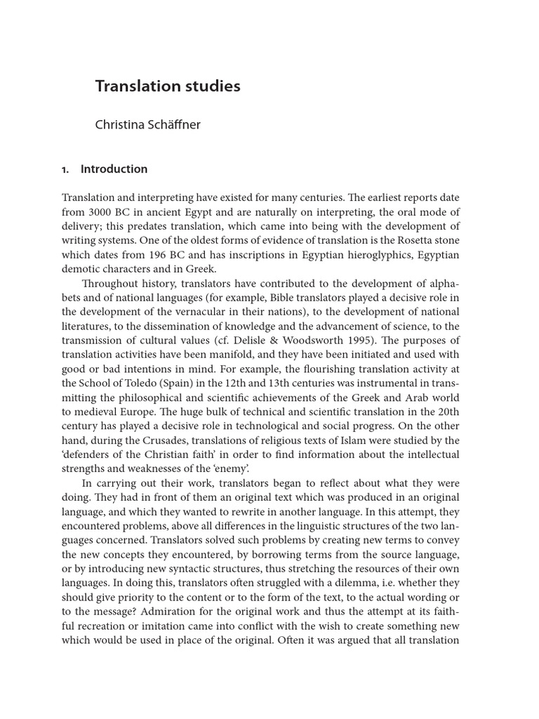 History and Theory of Translation Studies | PDF | Translations ...