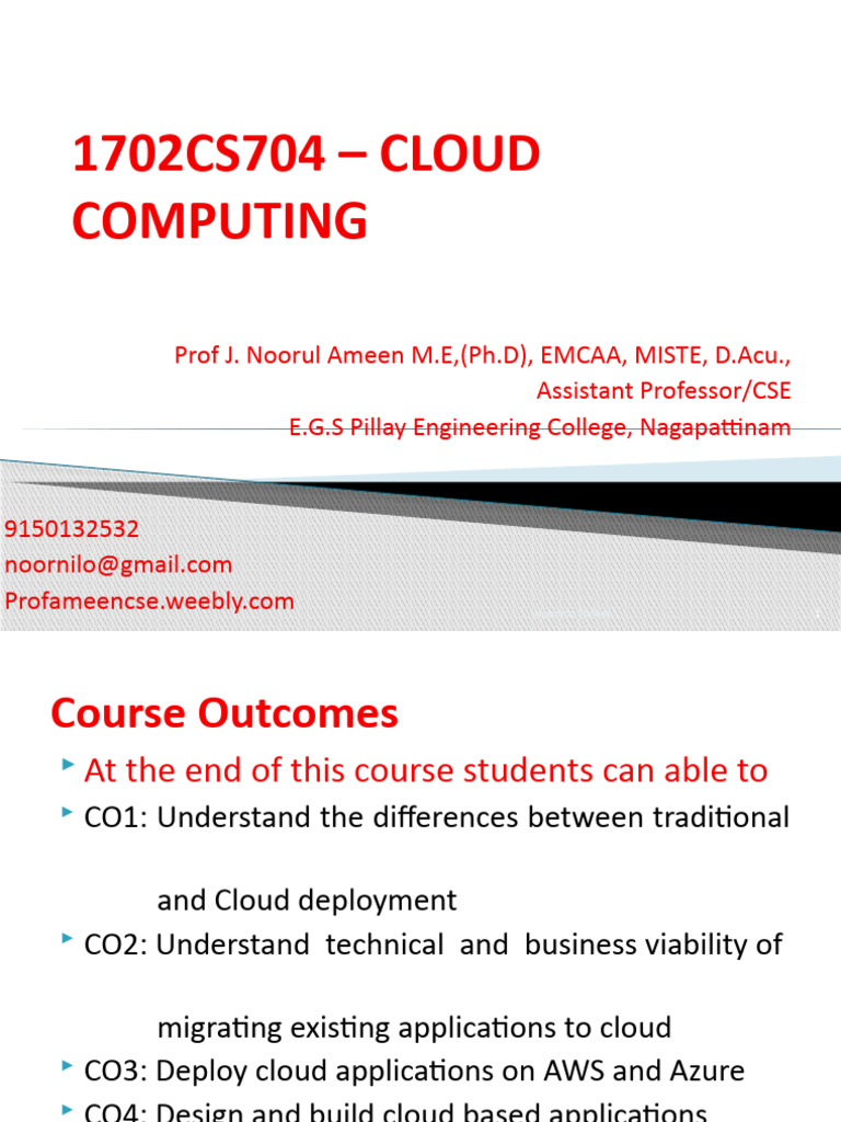 Unit 1 1702cs704 Cloud Computing Auto | PDF | Cloud Computing ...