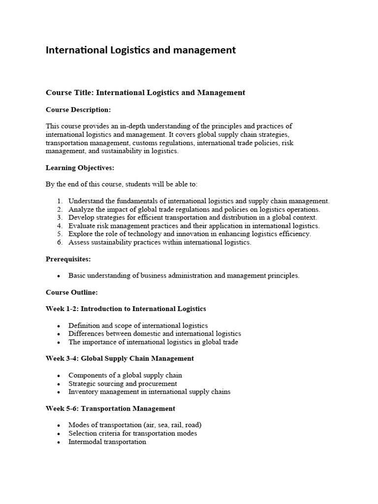 INTERNATIONAL LOGISTICS MANAGEMENT OF INTERNATIONAL TRADE OPERA visual data 4