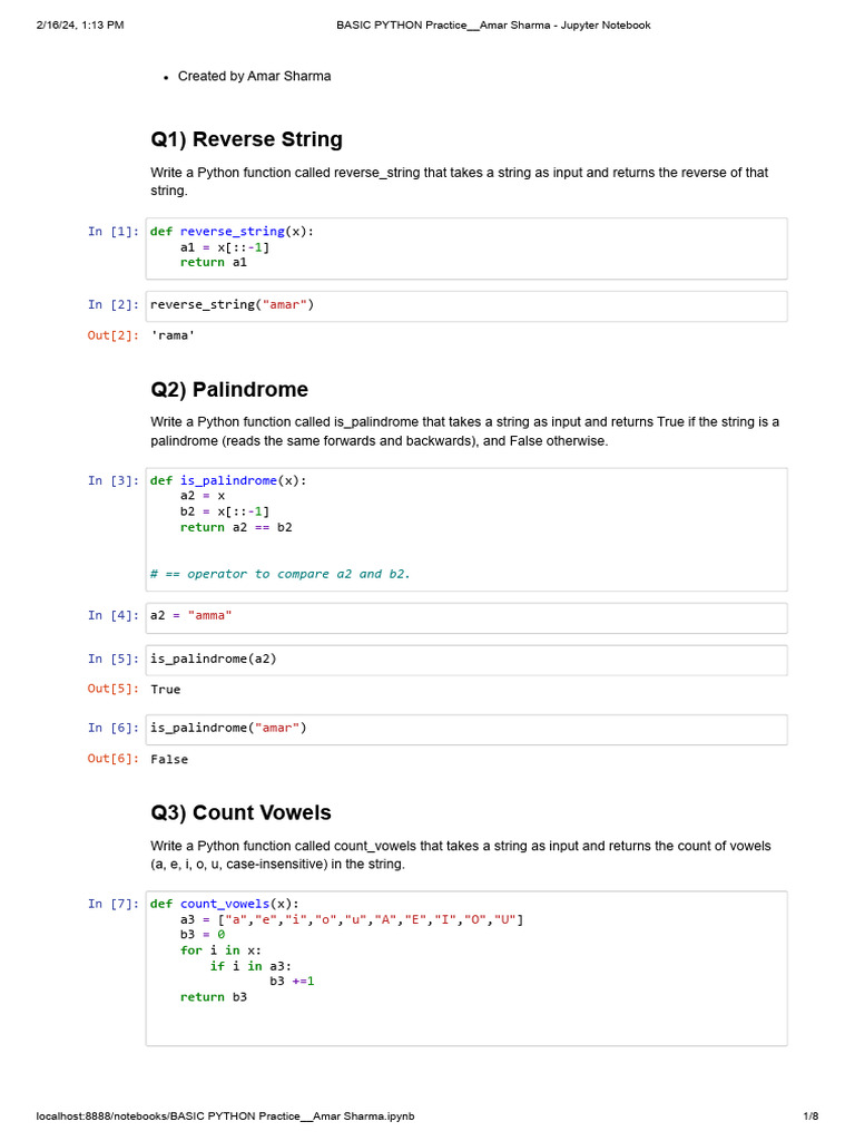 Basic PYTHON Practice Notes 1708081773 | PDF | Software Engineering ...